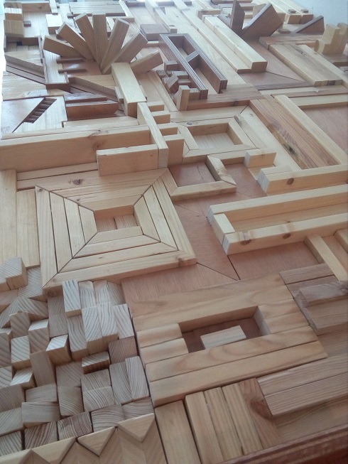 Hout-mozaiek